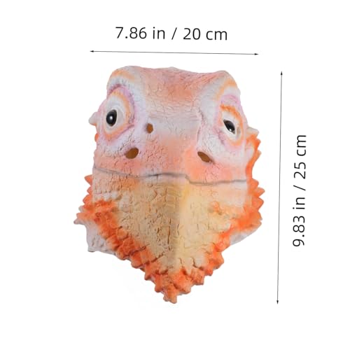 Milisten Eidechsen Cosplay Tier Kopf Requisite Halloween Party Kostüm Zubehör Komfortabel Langlebig für Kopfgrößen Geeignet Niedlich und Vielseitig für Kostüm und Aufführung von Milisten