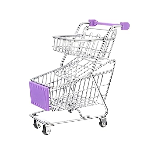Milisten Einkaufswagen Doppelschichtiges Design für Schreibtischorganisation und Aufbewahrung Farbe von Milisten