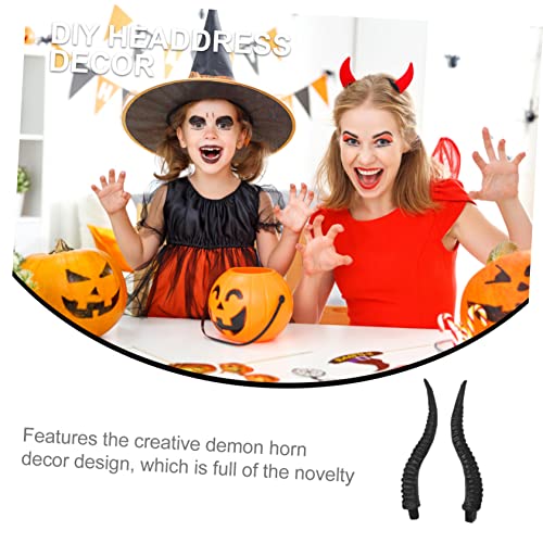 Milisten Einstellbares DIY Teufelshörner Haarreif Schwarze Hörner Kopfschmuck Kostüm Zubehör für Halloween Karneval Cosplay Milisten Einstellbares DIY Teufelshörner Haarreif Schwarze Hörner Kopfschmuck Kostüm Zubehör für Halloween Karneval Cosplay von Milisten