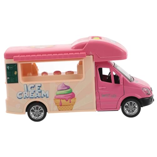 Milisten Eisspeisespielzeug für interaktives Auto -Eiswagen Food-Truck- Foodtruck für Wohnmobil- Legierung Rosa von Milisten