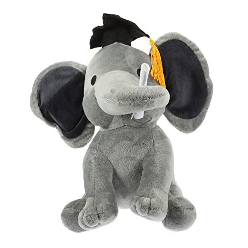 Milisten Elefant Puppe Elefantplüsch Abschluss-Stofftier Abschlusspuppe 2023 Abschlusselefant Absolvent Elefantenpuppe für Diplom-Puppe Cartoon-Elefantenpuppe PP Baumwolle Grau Milisten Elefant Puppe Elefantplüsch Abschluss-Stofftier Abschlusspuppe 2023 Abschlusselefant Absolvent Elefantenpuppe für Diplom-Puppe Cartoon-Elefantenpuppe PP Baumwolle Grau von Milisten