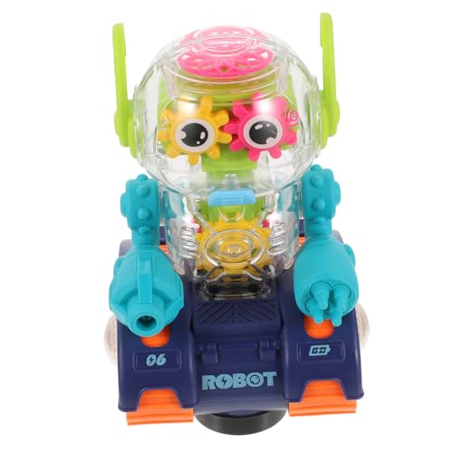 Milisten Elektrischer Roboter für Transparentes Gear Robot mit Musik und Lichtern Zufälliger Farbe für Spiel und Eltern Junge Mädchen Interaktion von Milisten