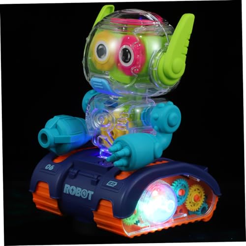 Milisten Elektrisches Transparentes Roboterspielzeug Mit Musik Und Licht Für Lernförderndes Mit Universalrädern Für Drinnen Und Draußen von Milisten