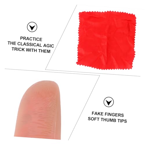 Milisten Falsche Daumenspitzen mit Realistischem Fingernagel Wiederverwendbar mit Verschwindendem Seidentuch Kunststoff Zauberrequisiten für Partytricks und Nahaufnahmen Milisten Falsche Daumenspitzen mit Realistischem Fingernagel Wiederverwendbar mit Verschwindendem Seidentuch Kunststoff Zauberrequisiten für Partytricks und Nahaufnahmen von Milisten