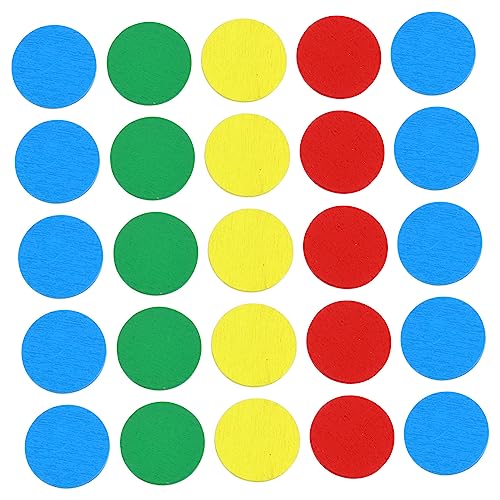 Milisten Farbenfrohe Holzspielchips für Belohnungssysteme und Brettspiele Sicherheitszertifiziert Fördert Lernen und Kreativität von Milisten