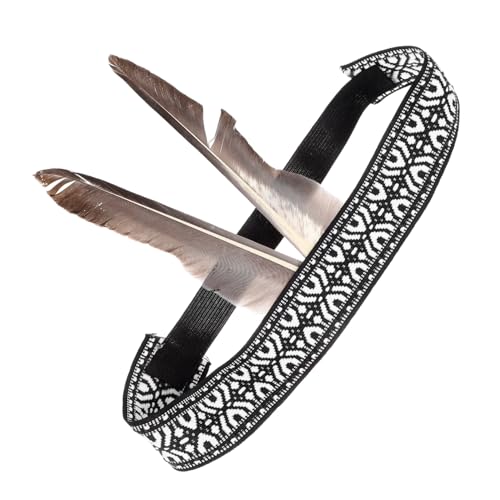Milisten Federkopfschmuck Vintage -Kopfbedeckung Showgirl-Kopfschmuck Haarband für Party karneval kopfschmuck Kostüm Kopfbedeckung elastisches Feder-Stirnband Gummi von Milisten