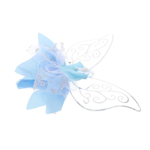 Milisten Feenpuppen Kleid mit Blauen Schmetterlingsflügeln für Dolls Funkelndes Puppenkostüm Detailreiches Feenaccessoire Geeignet für Geburtstags und Halloween Partys von Milisten