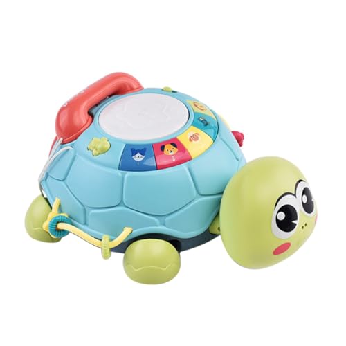 Milisten Fröhliches Krabbelspielzeug Schildkröte Musikspielzeug aus Sicherem Kunststoff Robust Fördert Motorik und Fantasie mit Realistischen Soundeffekten für Kleinkinder Ab Monaten von Milisten