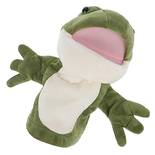 Milisten Frosch Handpuppe Plüsch Kuscheltier Fingerpuppe für Eltern Junge Mädchen Spiel Rollenspiel der Kommunikation und Fantasie von Milisten