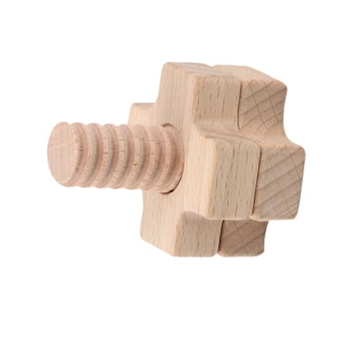 Milisten Frühförderung Holz Schrauben Puzzle Geometrische Formen Steckspiel Montessori Lernspielzeug für Kleinkinder Jungen Mädchen Kreativität und Feinmotorik von Milisten