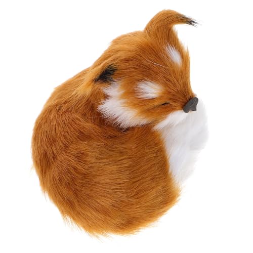 Milisten Fuchspuppe Hundespielzeug Fuchs Fuchs Plüsch Realistischer Fuchs Stofftier Riesenfuchs Stofftier Fuchs Hundespielzeug Fuchsfigur Großer Fuchs Stofftier Fuchs Dekoration Fuchs von Milisten