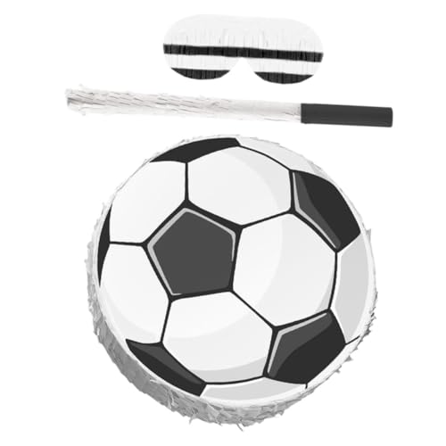 Milisten Fußball-piñata Aus Stabilem Karton Mit Aufhängeschlaufe Und Schlägerstab Befüllbar Mit Süßigkeiten Oder Spielzeug Für Fußball-geburtstagspartys Und von Milisten