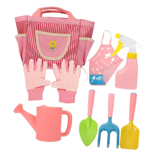 Milisten Gartenwerkzeug Set Teiliges Set mit Schaufel Rechen Gießkanne Handschuhen und Schürze für Junge Gartenspielzeug für Mädchen und Jungen Leicht und Handlich von Milisten