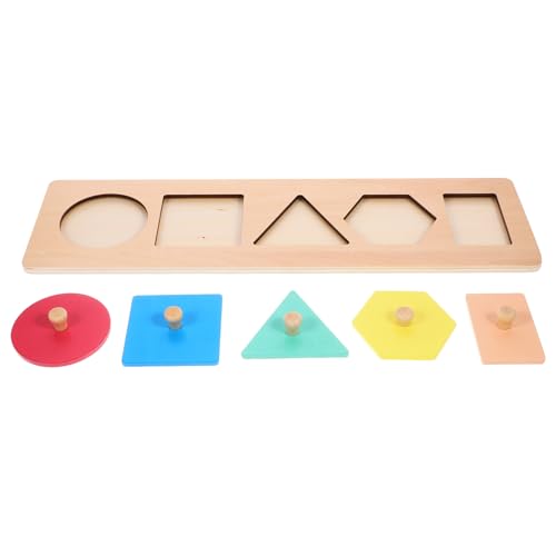 Milisten Geometrisches Lernspielzeug für Formen und Farben Erkennung Montessori Puzzle für Kleinkinder Interaktives Holzspielzeug für Frühkindliche Bildung und Eltern von Milisten