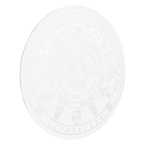 Milisten Geschnitzte Muster -Ornamente bastelset Informationstafel zur Wahrsagerei Heim-Wahrsagerei-Requisite Planke Wicca-Wahrsagetafel Pendel-Antworttafel Acryl Weiß von Milisten