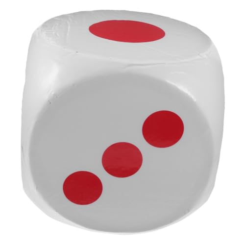 Milisten Giant Foam Dice Weiße Schaumstoffwürfel für Partyspiele Klassenzimmer und Mathe Spiele Leicht Tragbar und Vielseitig Einsetzbar für Verschiedene Aktivitäten von Milisten