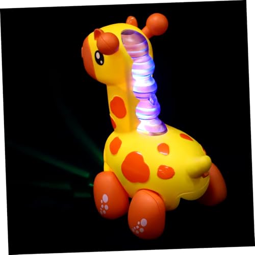 Milisten Giraffe Krabbeln Sensorische Gehhilfe Giraffe Interaktives Krabbeln Gehen Kunststoff Orange von Milisten