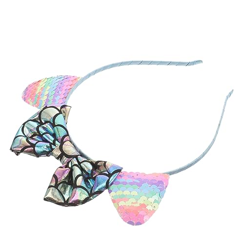 Milisten Glitzerndes Haarschmuck Stirnband Für Kleine Meerjungfrau Design Mit Glitzer Und Katzenohren Für Partys Und Besondere Anlässe von Milisten