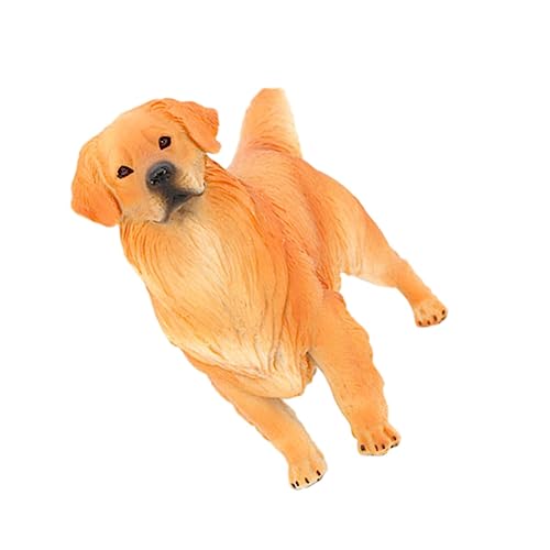 Milisten Golden Retriever-Ornament für kinderspielzeug Toys Lebensechte Tierfigur Hundefiguren pädagogisches Tiermodell für Plastik Orange von Milisten