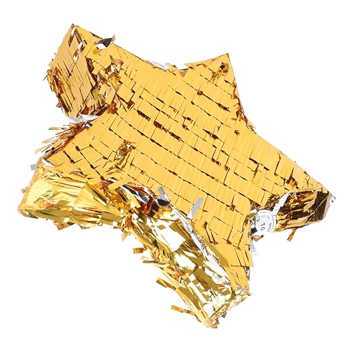 Milisten Goldene Star Piñata aus Aluminiumfolie Kinderfreundliches Partyspielzeug Teilig zum Befüllen mit Süßigkeiten Deko für Kindergeburtstag Familien und Festivalspiele von Milisten