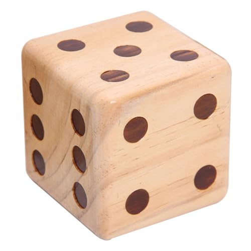 Milisten Großer Holzwürfel mit Lesbaren Punkten Ausgewogenes Würfelspielzeug aus Hochwertigem Leichtem Material für Party Brettspiele und Unterhaltung zu Hause Pub von Milisten