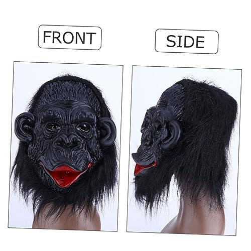 Milisten Gruselige Gorilla Kopfmaske aus Hochwertigem Halloween Kostüm Vollkopfmaske Schwarze Horror Gesichtsverkleidung für Herren Einfach Anzuziehen für Party und Cosplay Milisten Gruselige Gorilla Kopfmaske aus Hochwertigem Halloween Kostüm Vollkopfmaske Schwarze Horror Gesichtsverkleidung für Herren Einfach Anzuziehen für Party und Cosplay von Milisten
