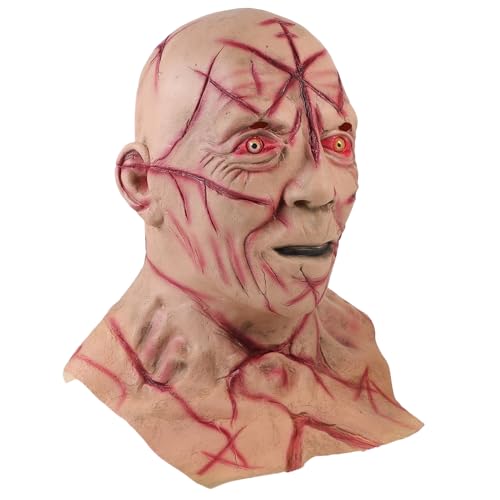 Milisten Gruselige Halloween Maske mit Design Perfektes Zubehör für Cosplay und Halloween Partys Komfortabel und Schaurig für Schaurige und Spaß von Milisten