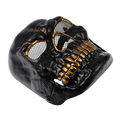 Milisten Gruselige Halloween Skelettmaske mit Beweglichem Mund Realistische Horror Maske aus Hochwertigem für Kostümpartys und Cosplay Events von Milisten