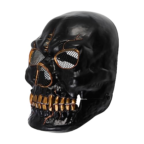 Milisten Gruselige Halloween Skull Maske für Cosplay und Horrorpartys Bewegliche Totenkopfmaske aus Hochwertigem Langlebigem Einfach zu Tragen für Erwachsene von Milisten