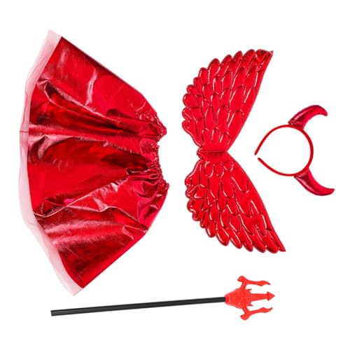 Milisten Haarband Set mit Flügeln und Rock Teiliges Cosplay Zubehör für Halloween Kostüm für Kreative Verkleidungen Milisten Haarband Set mit Flügeln und Rock Teiliges Cosplay Zubehör für Halloween Kostüm für Kreative Verkleidungen von Milisten