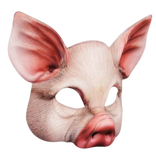 Milisten Halbgesicht Schweinemaske für Erwachsene EVA Material Halloween Tierkostüm Maske Gruseliges Partyaccessoire für Karneval Maskerade Festliche Verkleidung Milisten Halbgesicht Schweinemaske für Erwachsene EVA Material Halloween Tierkostüm Maske Gruseliges Partyaccessoire für Karneval Maskerade Festliche Verkleidung von Milisten