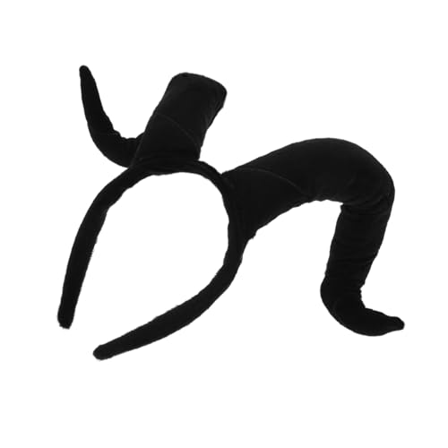 Milisten Halloween Cosplay Haarband mit Bullhörnern Faltbarer Kopfputz für Partys Festlichkeiten Kostüme Vielseitiges Accessoire für Halloween Aufführungen von Milisten