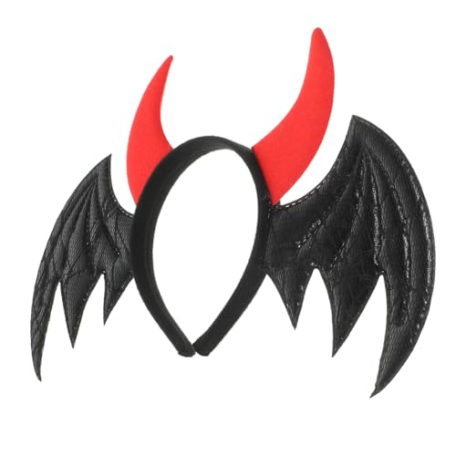 Milisten Halloween Fledermaus Flügel Haarreif Leichtes Langlebiges Cosplay Stirnband für Frauen Bequeme Halloween Party Kopfbedeckung Geeignet für Kostüm und Bühnenauftritte von Milisten
