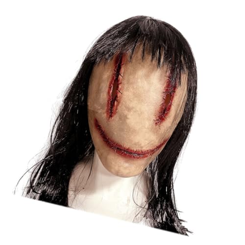 Milisten Halloween Gruselige Maske aus Hochwertigem Horrorgestalt für Cosplay und Halloween Party Atmungsaktiv und Bequem Dekoration für Schaurige Anlässe von Milisten