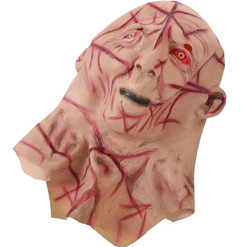 Milisten Halloween Gruselige Maske für Kostüm Party Realistische Kopfmaske für Cosplay Leichte und Bequeme Horrormaske für Halloween Feiern und Events Kreative Dekoration für Unvergessliche Milisten Halloween Gruselige Maske für Kostüm Party Realistische Kopfmaske für Cosplay Leichte und Bequeme Horrormaske für Halloween Feiern und Events Kreative Dekoration für Unvergessliche von Milisten
