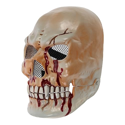 Milisten Halloween Gruselige Skull Maske mit Beweglichem Mund für Cosplay und Partys Skelett Gesichtsbedeckung für Halloween Veranstaltungen Hochwertiges Material Leicht und Bequem zu von Milisten
