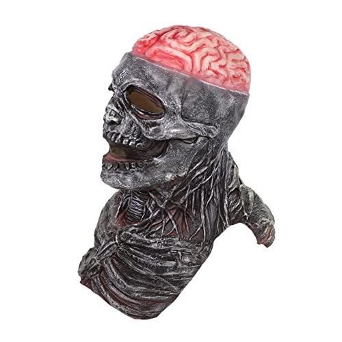 Milisten Halloween Gruselige Totenkopfmaske Realistisches Cosplay Zubehör für Unvergessliche Partys Geeignet für Halloween Karneval und Maskeraden von Milisten