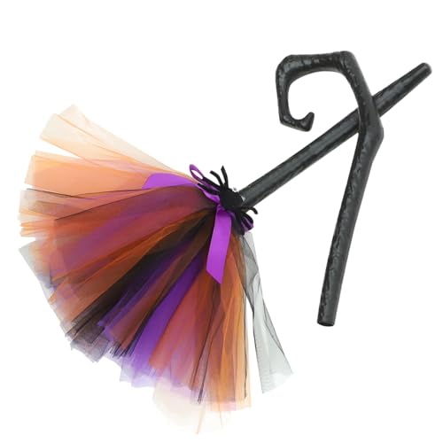 Milisten Halloween Hexenbesen Cosplay Requisite aus Langlebigem und Wiederverwendbar für Halloween Party Dekoration und Kostüm Authentisches Hexen Accessoire für Karneval und Fasching von Milisten