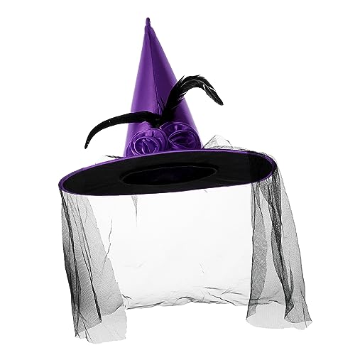 Milisten Halloween Hexenhut mit Rosen und Netzstoff Verstellbar Cosplay und Party Deko Geeignet für Halloween Kostüm und Zauberer Verkleidung Milisten Halloween Hexenhut mit Rosen und Netzstoff Verstellbar Cosplay und Party Deko Geeignet für Halloween Kostüm und Zauberer Verkleidung von Milisten
