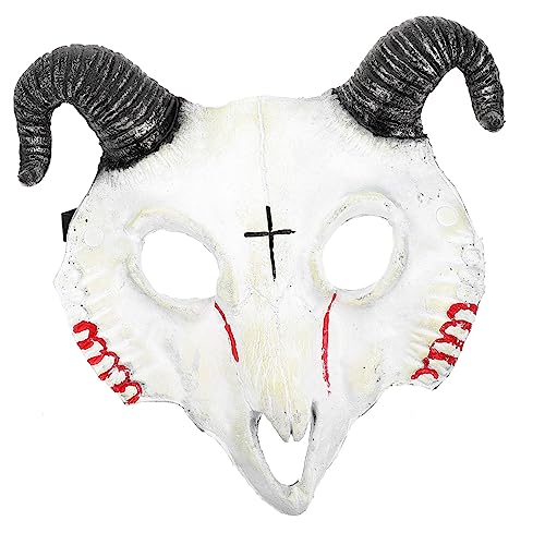 Milisten Halloween Horror Maske Ziege Schädel Kostüm Accessoire für Erwachsene Halloween Party Cosplay Requisite Leicht und Strapazierfähig für Gruselige Verkleidung Milisten Halloween Horror Maske Ziege Schädel Kostüm Accessoire für Erwachsene Halloween Party Cosplay Requisite Leicht und Strapazierfähig für Gruselige Verkleidung von Milisten