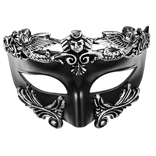 Milisten Halloween Krieger Halbmaske Ägyptischer Stil Kostüm Maske für Partys und Cosplay Schwarz Silberne Dekoration für Halloween Events und Themenfeiern Milisten Halloween Krieger Halbmaske Ägyptischer Stil Kostüm Maske für Partys und Cosplay Schwarz Silberne Dekoration für Halloween Events und Themenfeiern von Milisten