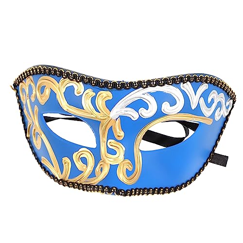 Milisten Halloween Maske für Männer Halbe Gesichtsmaske im Venezianischen Stil Dekorative Cosplay Maske für Karneval Halloween und Maskerade Bälle Vintage von Milisten