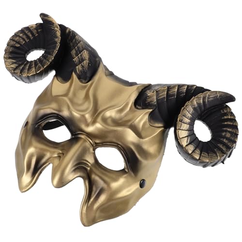 Milisten Halloween Maske mit Ochsenhörnern Elastische Maske für Karneval Cosplay und Halloween Feiern Einzigartiges Design für Maskenbälle und Feste für Erwachsene Milisten Halloween Maske mit Ochsenhörnern Elastische Maske für Karneval Cosplay und Halloween Feiern Einzigartiges Design für Maskenbälle und Feste für Erwachsene von Milisten
