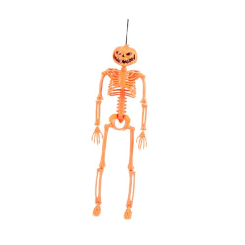 Milisten Halloween Skelett Deko Simuliertes Kunststoff Skelett Mit Kürbis Kopf Für Gruselige Halloween Feiern Und Cosplay Leicht Und Langlebig Partyzubehör von Milisten