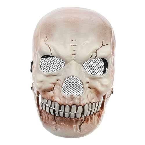 Milisten Halloween Skelett Maske mit Beweglichem Mund Gruselige Cosplay Requisite für Halloween Karneval und Maskenball Hochwertige Kunststoffmaske für Eindrucksvolle Auftritte von Milisten