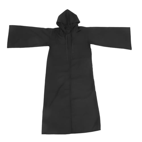 Milisten Halloween Umhang mit Kapuze Unisex Kostüm für Halloween und Cosplay Schwarzer Umhang S für Mottopartys und Feiern von Milisten