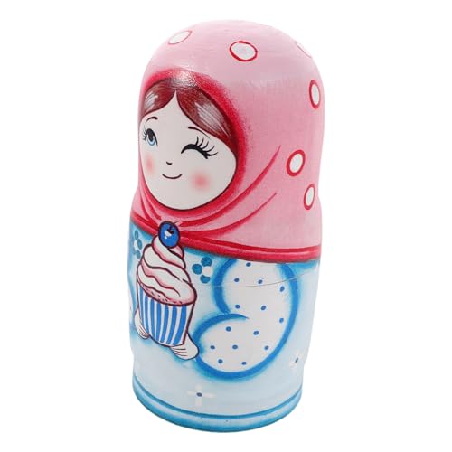 Milisten Handgefertigte Russische Nesting Dolls Lagig aus Holz Handbemalt Stapelbares für Traditionelle Russische Dekoration Fördert Familienzusammenhalt und Kulturelle Bildung von Milisten