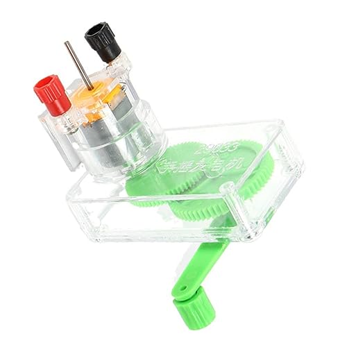 Milisten Handgenerator Ladegerät Mit Handkurbel Lehrreich Bausatz Schnecke Handbuch DIY Handkurbelgenerator Physik -Experiment -kit Experimentierkasten Elektrik Plastik von Milisten
