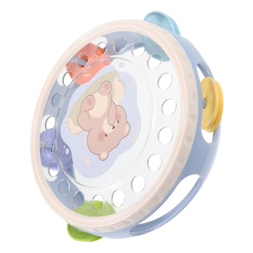 Milisten Handheld Tamburin mit Glocken Musikinstrument für Leicht Ergonomisch für Spiele Partys Educational Drum für Kleinkinder von Milisten