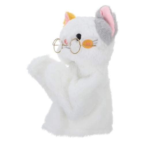 Milisten Handpuppe Handspielzeugpuppen Zum Von Simulationstiermodellen Kreatives Puppenspielzeug Interaktives Eltern Cartoon Tiermodellspielzeug Cartoon Tierpuppe Weißes Metall von Milisten
